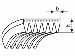 Řemen víceklínový 2 PL 2476 (975-L) optibelt RB