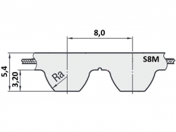 Řemen ozubený S8M 688 - 30 mm optibelt STD