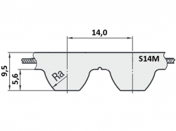 Řemen ozubený S14M 1610 - 55 mm optibelt STD